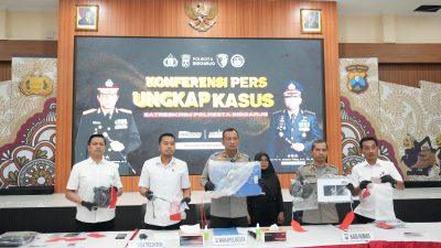 Bobol Brankas Garasi Bus, Polresta Sidoarjo Berhasil Ringkus Pelaku di Lamongan