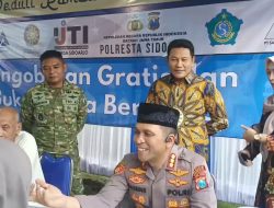 Polresta Sidoarjo Bersama Pemkab Sidoarjo Dan  IJTI Gelar Aksi  Buka Bersama dan Pengobatan Gratis
