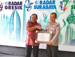 Kapolresta Sidoarjo Raih Penghargaan dari Radar Sidoarjo atas Dedikasi Jaga Kamtibmas