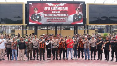 Polresta Sidoarjo Gelar Apel Sabuk Kamtibmas, Perkuat Sinergi Lintas Sektoral
