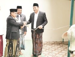 Bupati Subandi serahkan 1 ekor Sapi 800 Kg kepada masjid agung dan Sapi Presiden Disalurkan ke Jabon.