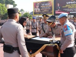 Kapolresta Sidoarjo Pimpin Upacara Sertijab Pejabat Utama, Kapolsek Jajaran dan Kenaikan Pangkat Anggota