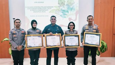 Polresta Sidoarjo Terima Penghargaan Pengelolaan Anggaran Semester I 2026