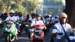 Rayakan Hari Pelanggan Nasional, PLN UID Jatim Gelar Konvoi Motor Listrik dan Senam Sehat di Surabaya