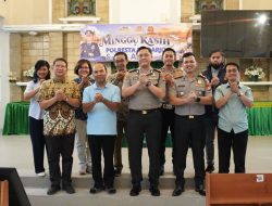 Sidoarjo Akrab Seiman  Minggu Kasih Bersama Kapolresta Sidoarjo di GKI