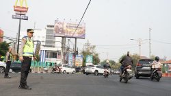 Polresta Sidoarjo dan Jajaran turun langsung Pengaturan lalu lintas Berikan Rasa Nyaman Masyarakat